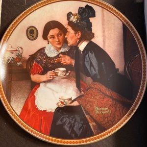 Norman Rockwell “Gossiping in the Alcove” Collectable Plate